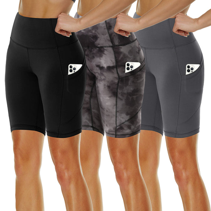 SHOWITTY  3 Pack Plus Size Biker Shorts Women with Pockets