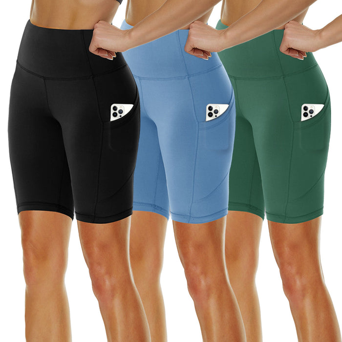 SHOWITTY  3 Pack Plus Size Biker Shorts Women with Pockets