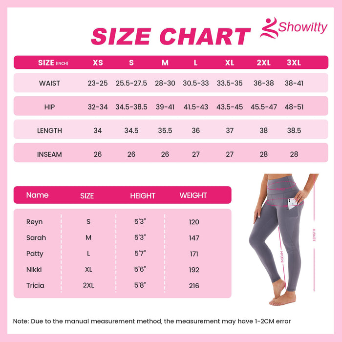 SHOWITTY 3 Pack Leggings for Women with Pockets