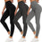 SHOWITTY 3 Pack Black High Waisted Leggings for Women